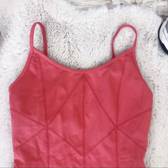 PrAna Peach Diamond Pattern Yoga Tank Top Small - Picture 2 of 6
